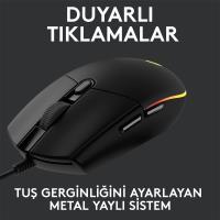 LOGITECH G102 910-005823 G102 LightSync Black 8000DPI 6 Tuş Optik RGB Siyah Kablolu Gaming (Oyuncu) Mouse - 1